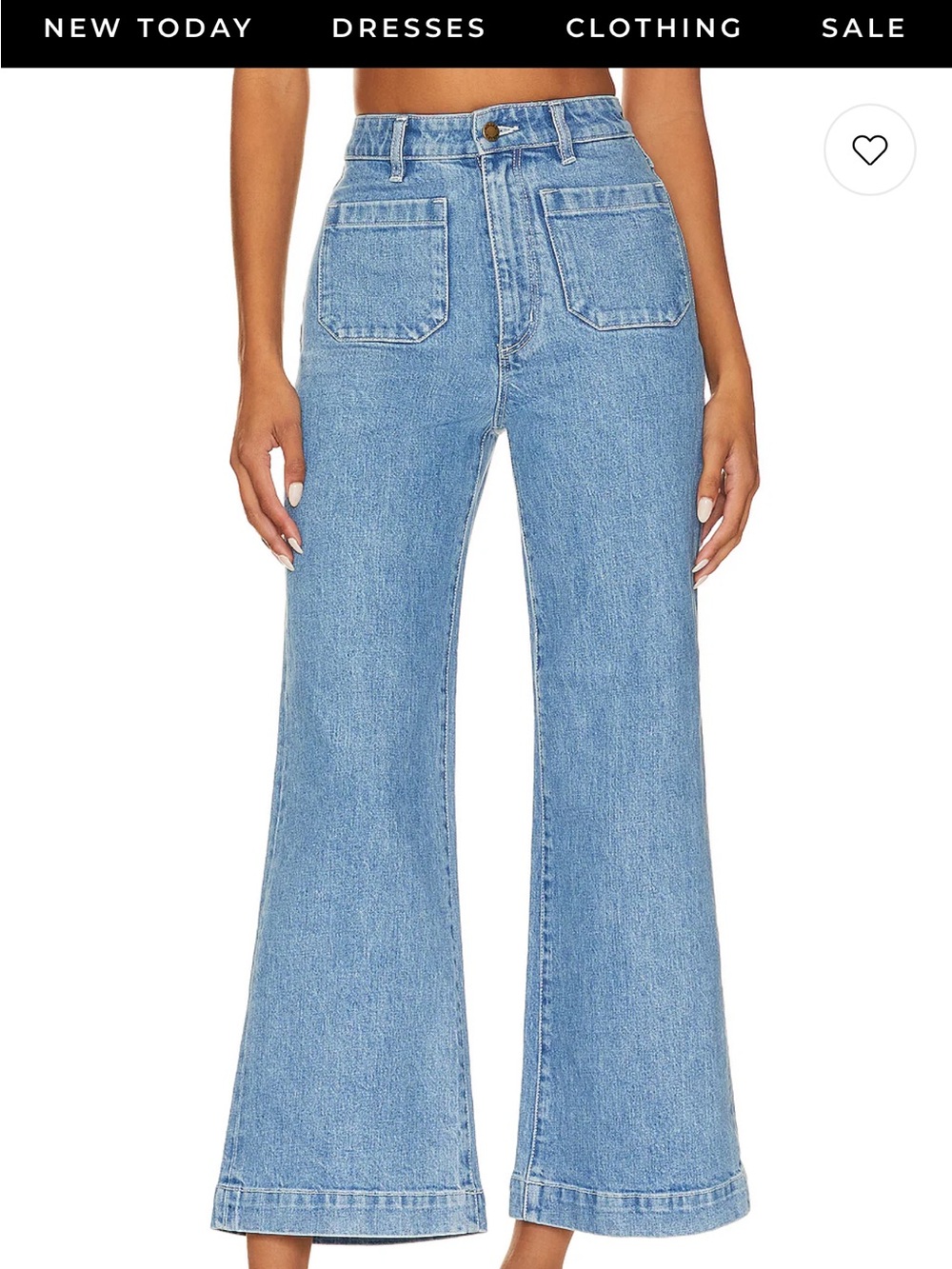 ROLLA'S Light Blue High-Rise Wide Leg Jeans